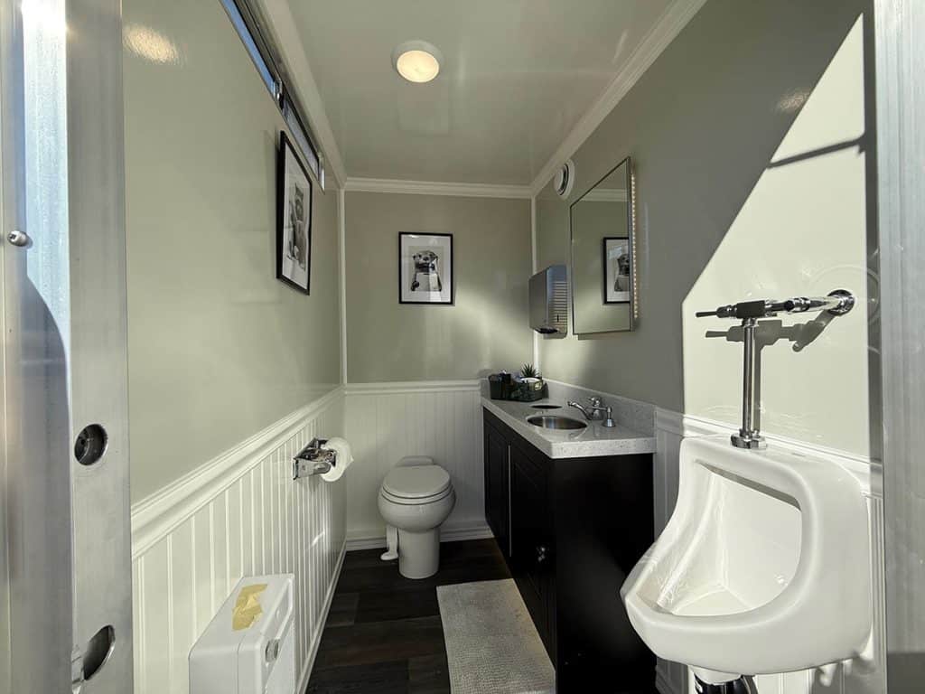 Modern restroom with elegant fixtures