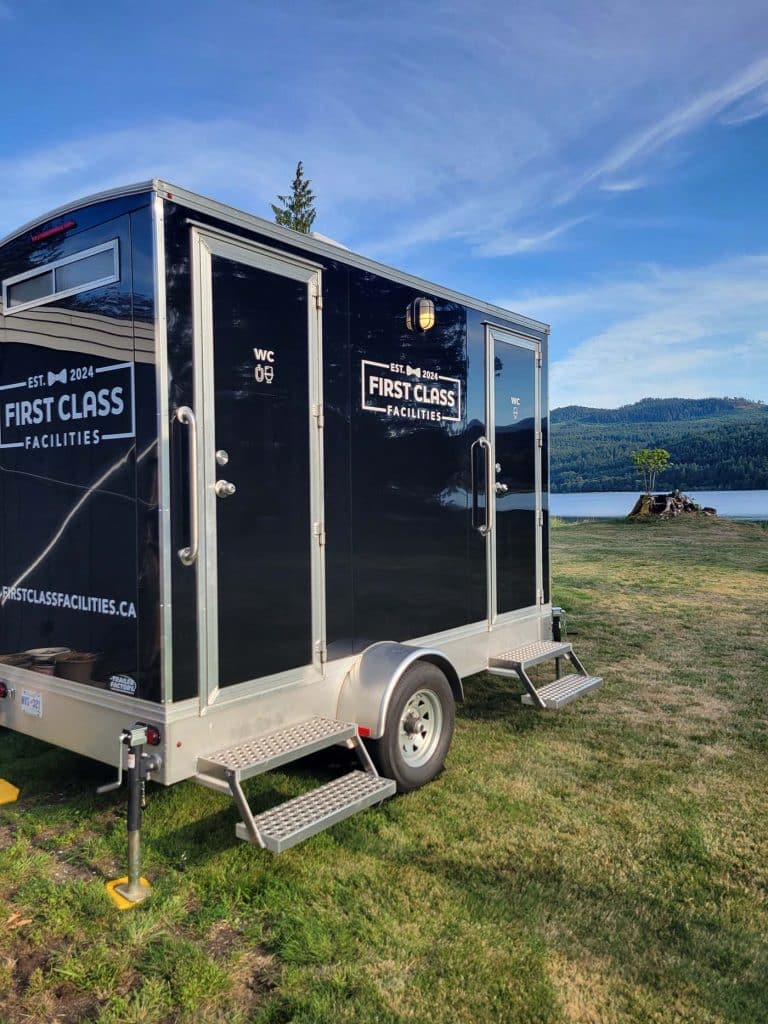 Washroom trailer rental on Vancouver Island by First Class Facilities